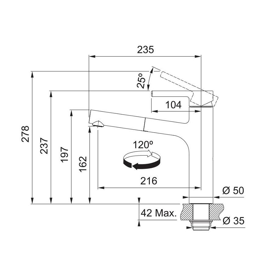 Slavina Franke Centro-D Window VT krom 115.0600.138