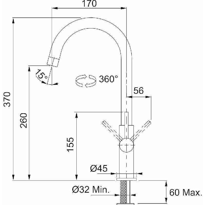 Slavina Franke FOX krom VT