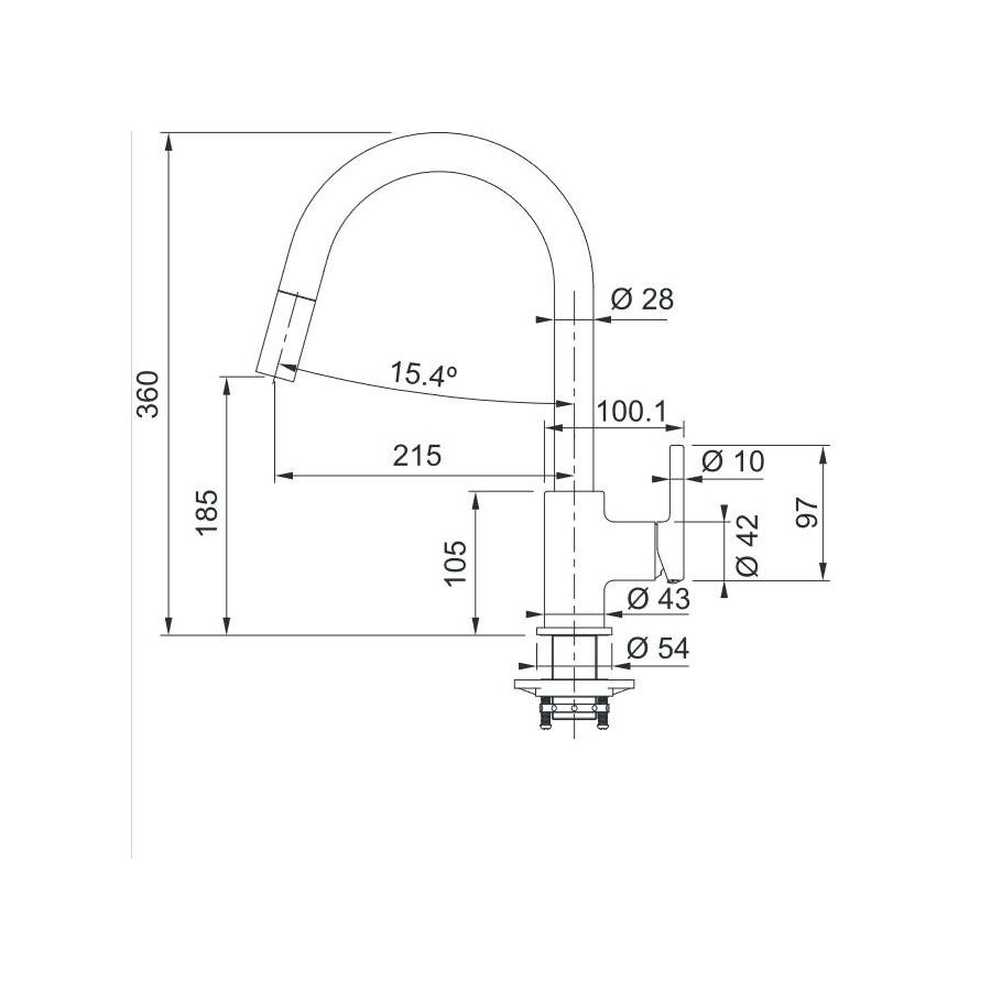 Slavina Franke Lina-D VT 115.0626.055