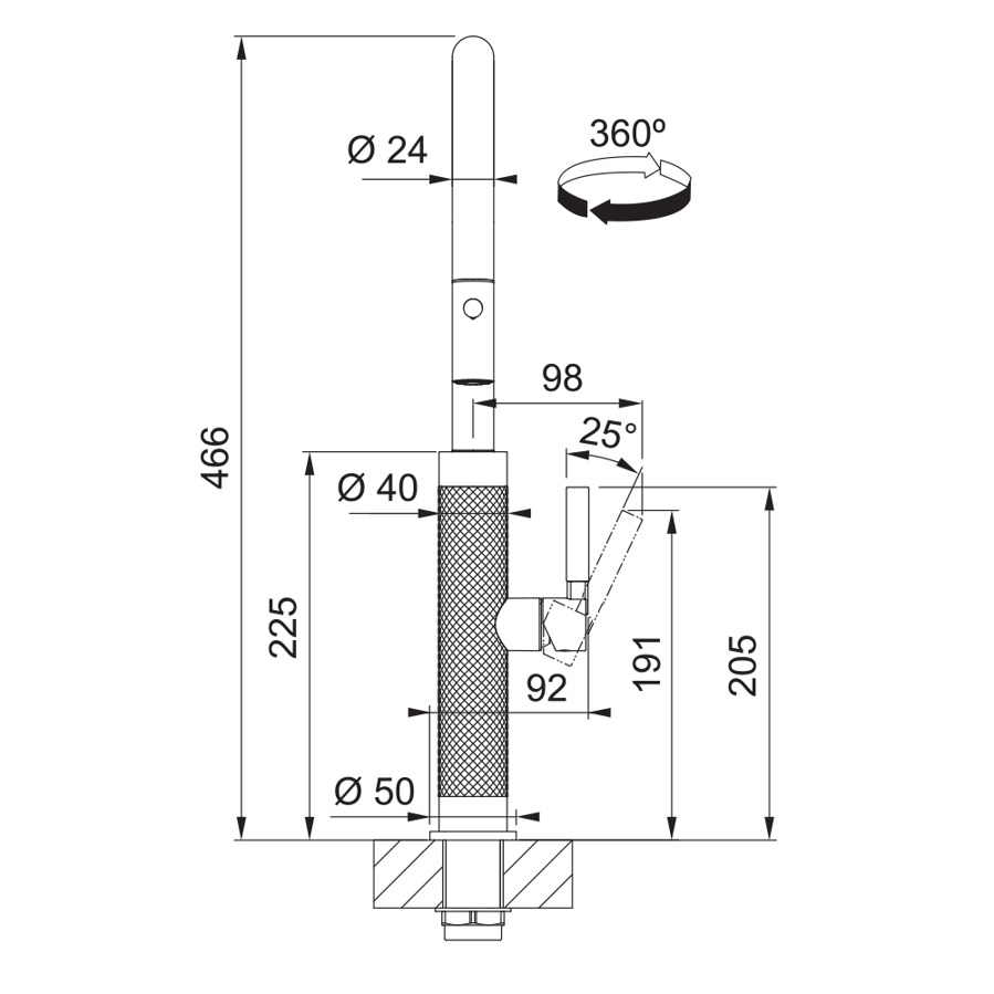 Slavina Franke Masterpiece Mythos-D VT 115.0711.555