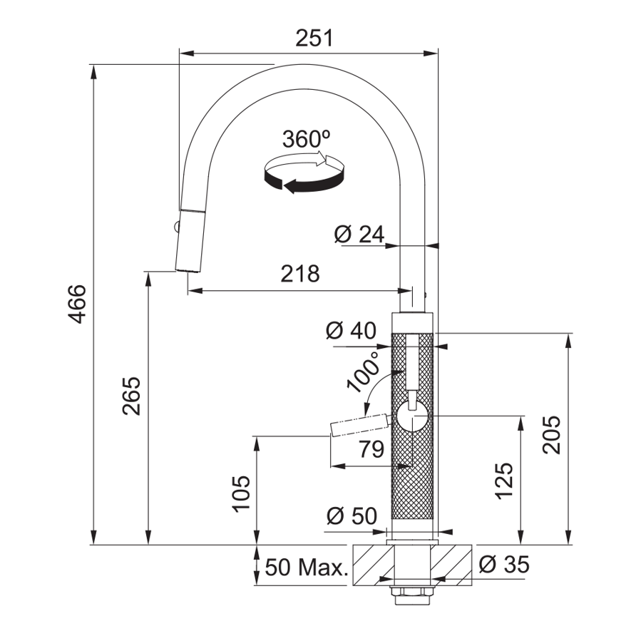 Slavina Franke Masterpiece Mythos-D VT 115.0711.555
