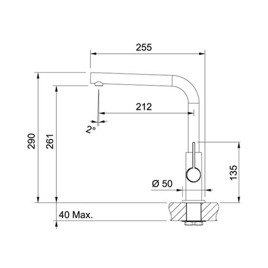 Slavina Franke Neptune Evo VT krom 115.0373.928