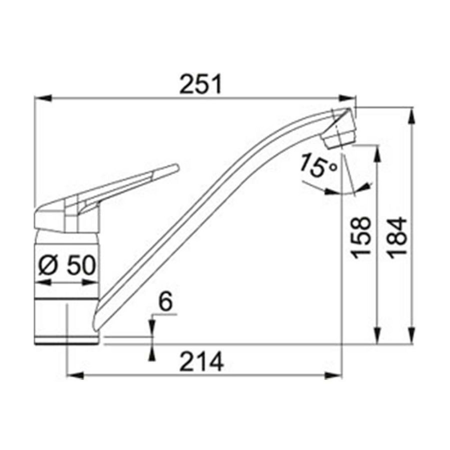 Slavina Franke Novara Plus VT krom 115.0347.142