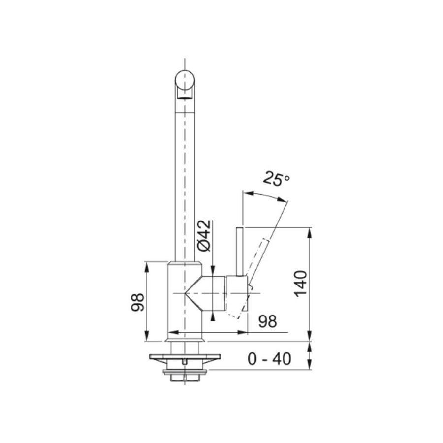 Slavina Franke Sirius-D L VT 115.0668.279