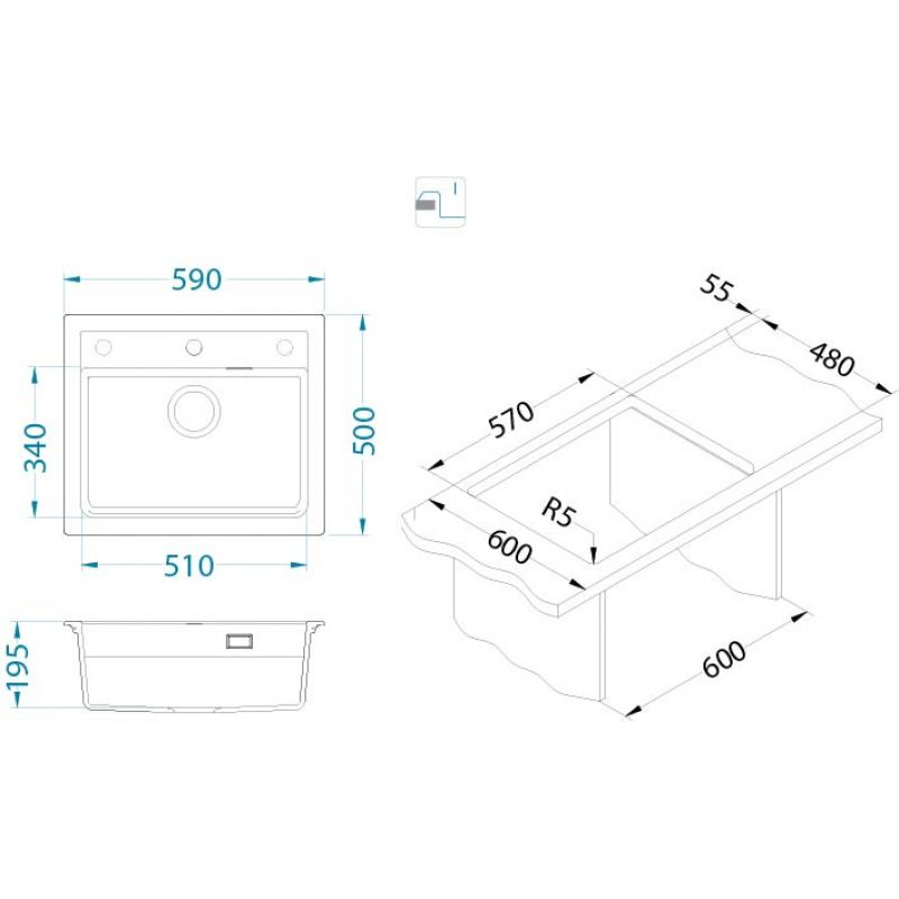 Sudoper Alveus ATROX 30 I/U