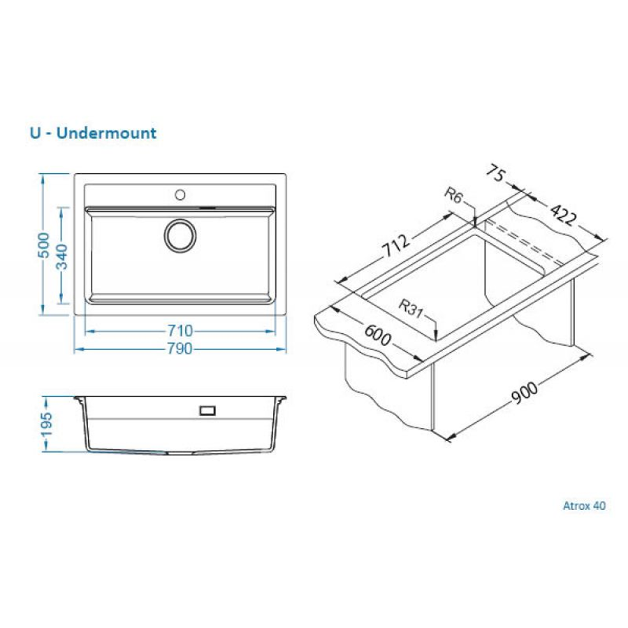 Sudoper Alveus ATROX 40 I/U