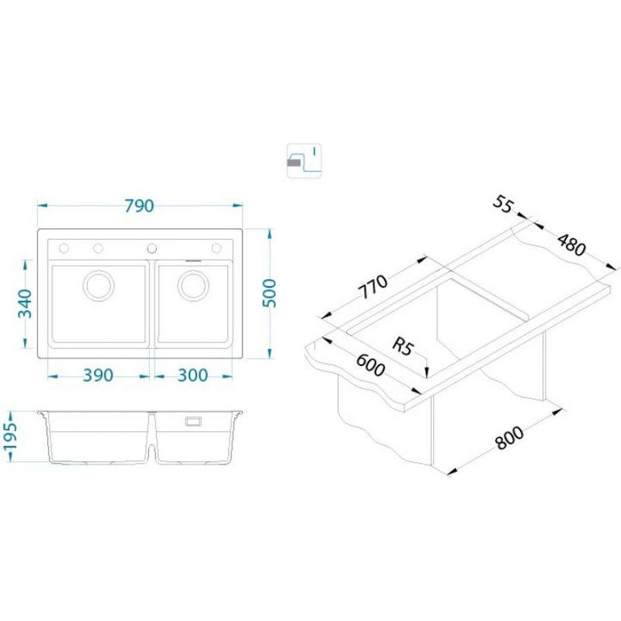 Sudoper Alveus ATROX 50 I/U