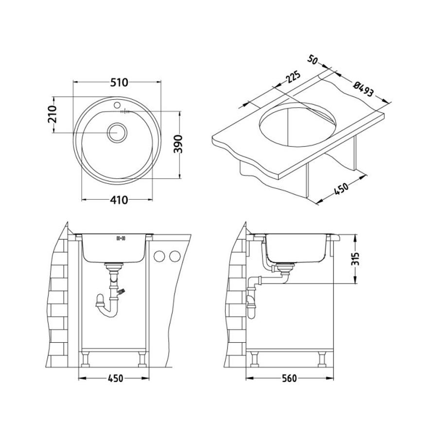 Sudoper Alveus FORM 30 I grt gold 1070808