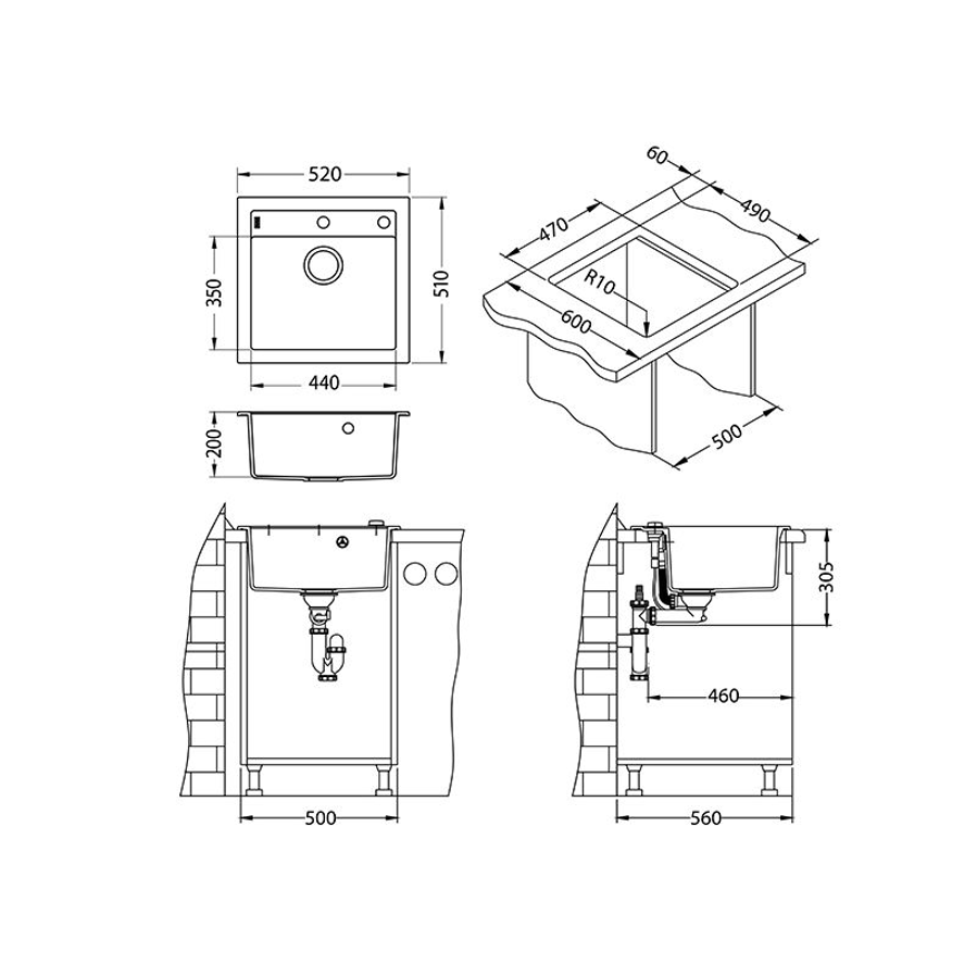 Sudoper Alveus FORMIC 20 I/U