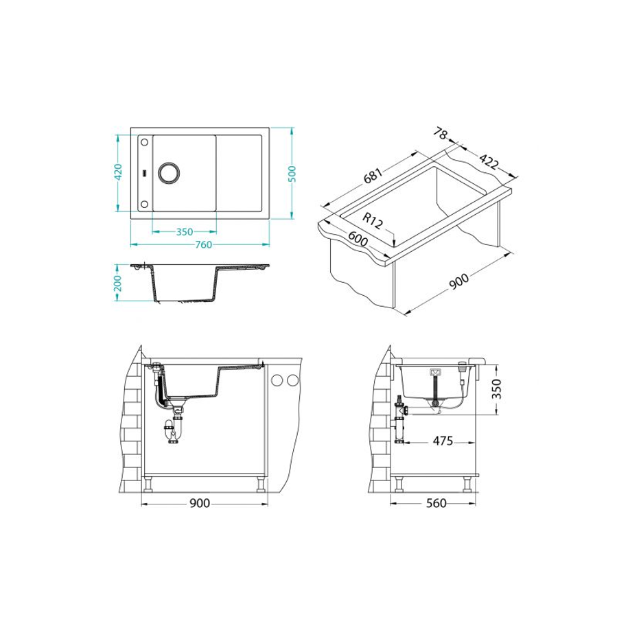 Sudoper Alveus FORMIC 30 I/U