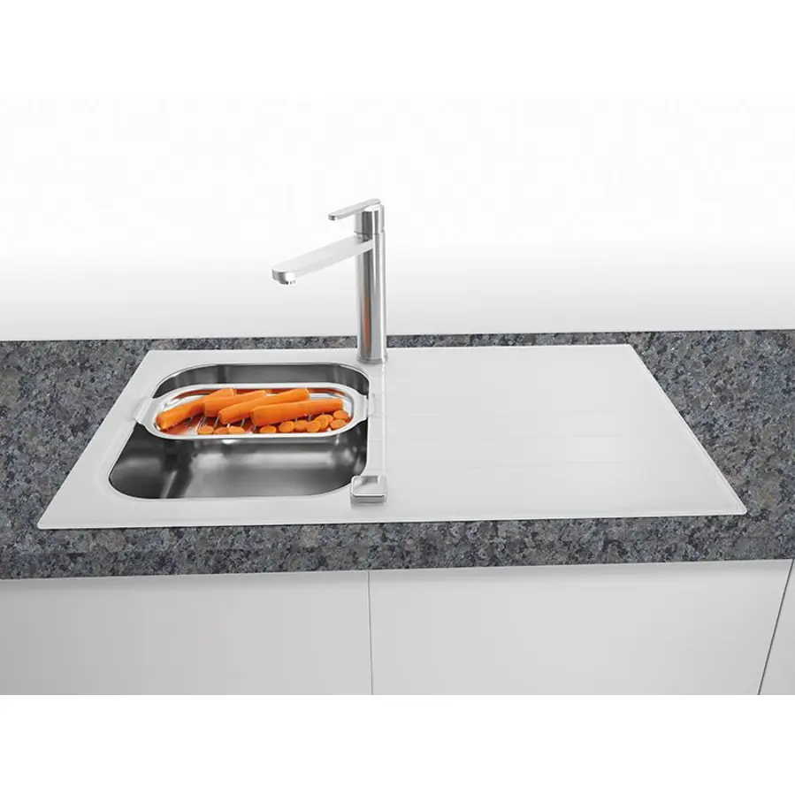 Sudoper Alveus GLASSIX 10 I grt SAT + white 1099462