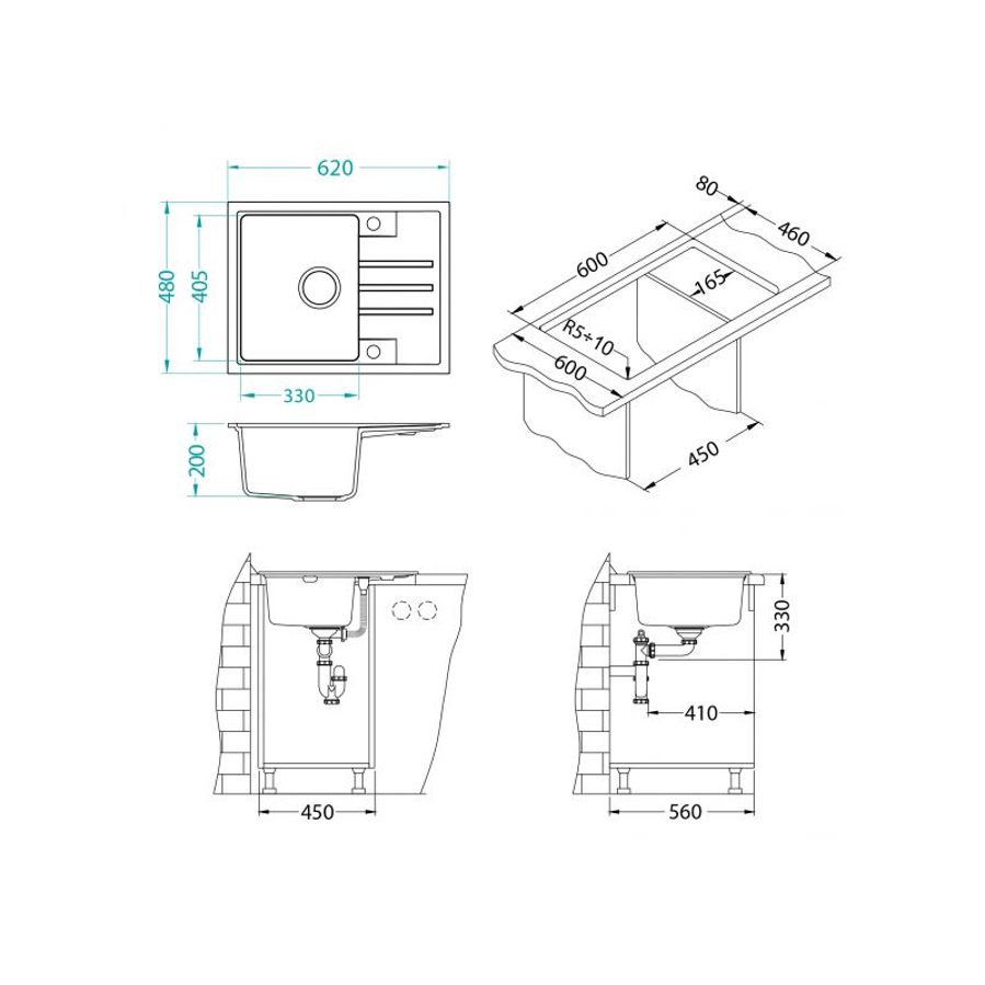 Sudoper Alveus INTERMEZZO 30 I/U