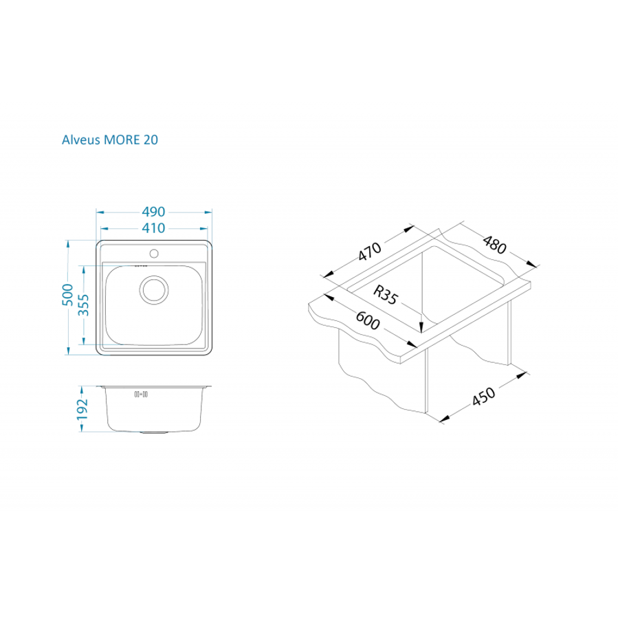 Sudoper Alveus MORE 20 I NAT gar 0116
