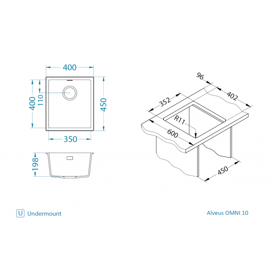 Sudoper Alveus OMNI 10 I/U