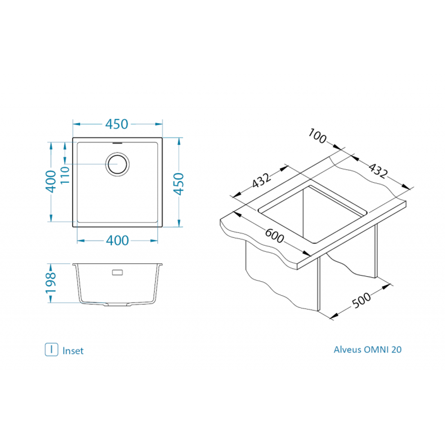 Sudoper Alveus OMNI 20 I/U