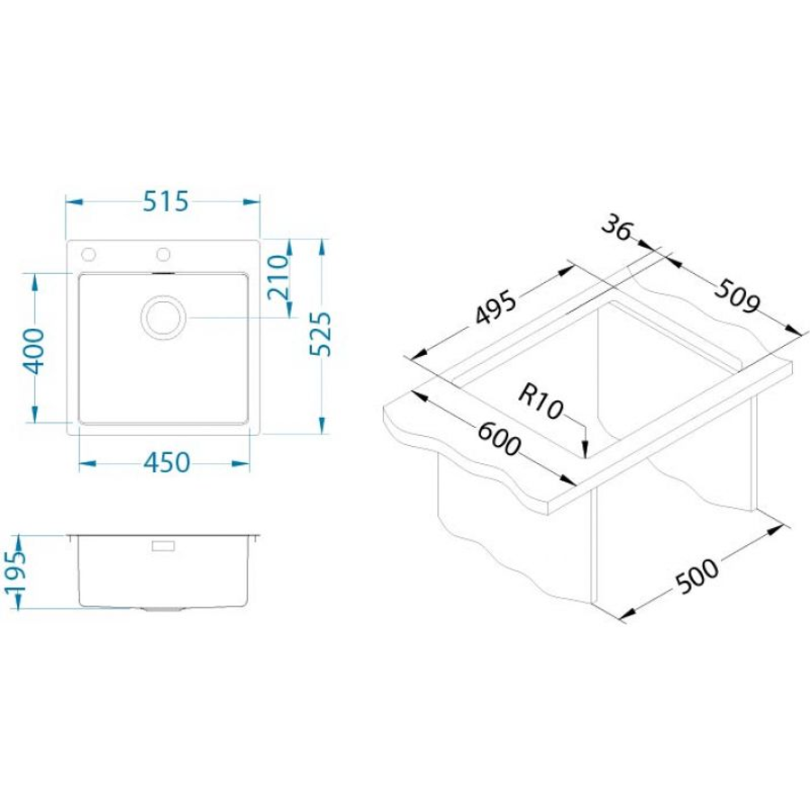 Sudoper Alveus PURE 30 KMB F/S grt 1103609