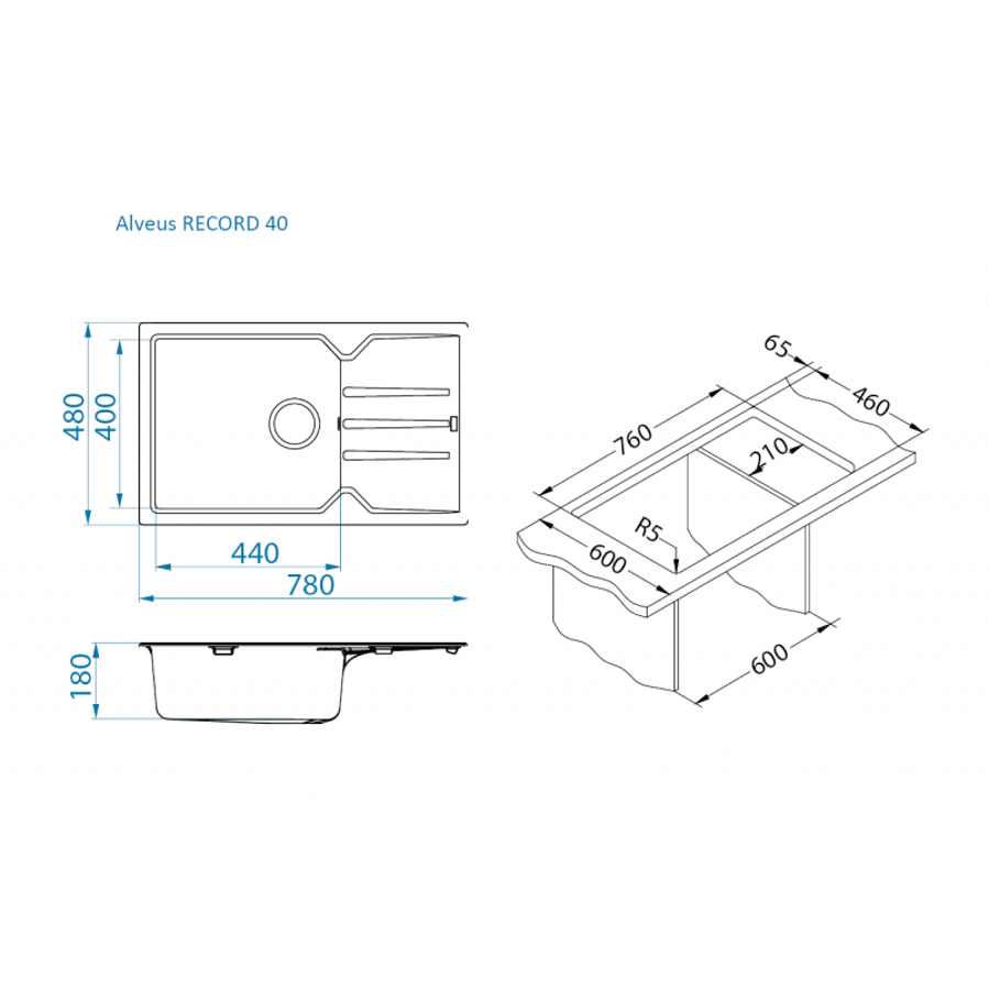 Sudoper Alveus RECORD 40 I