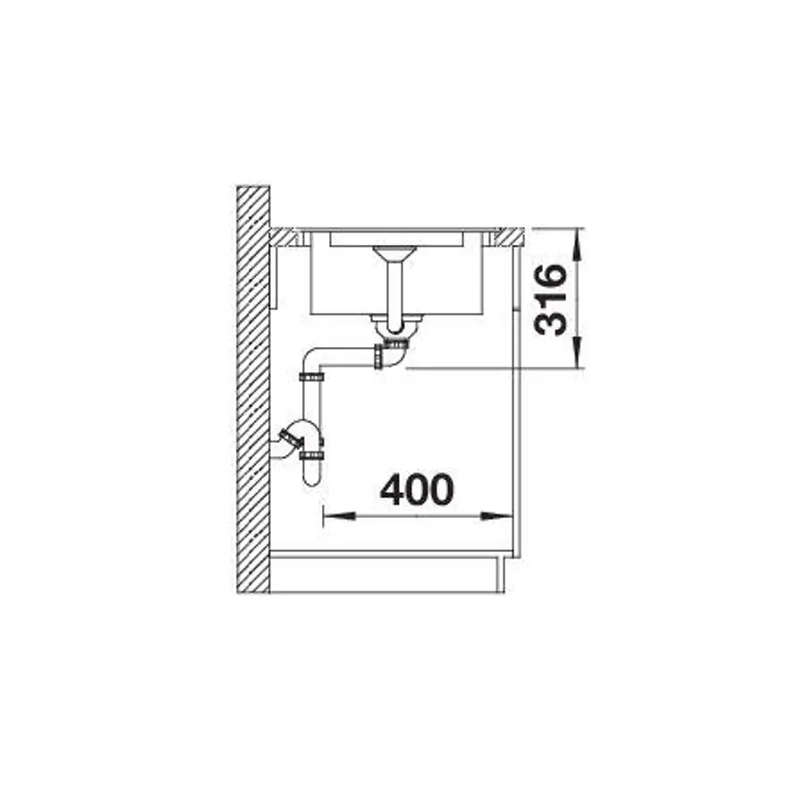 Sudoper Blanco Adira XL 6S-F crni InFino s dalj. pri. 527625