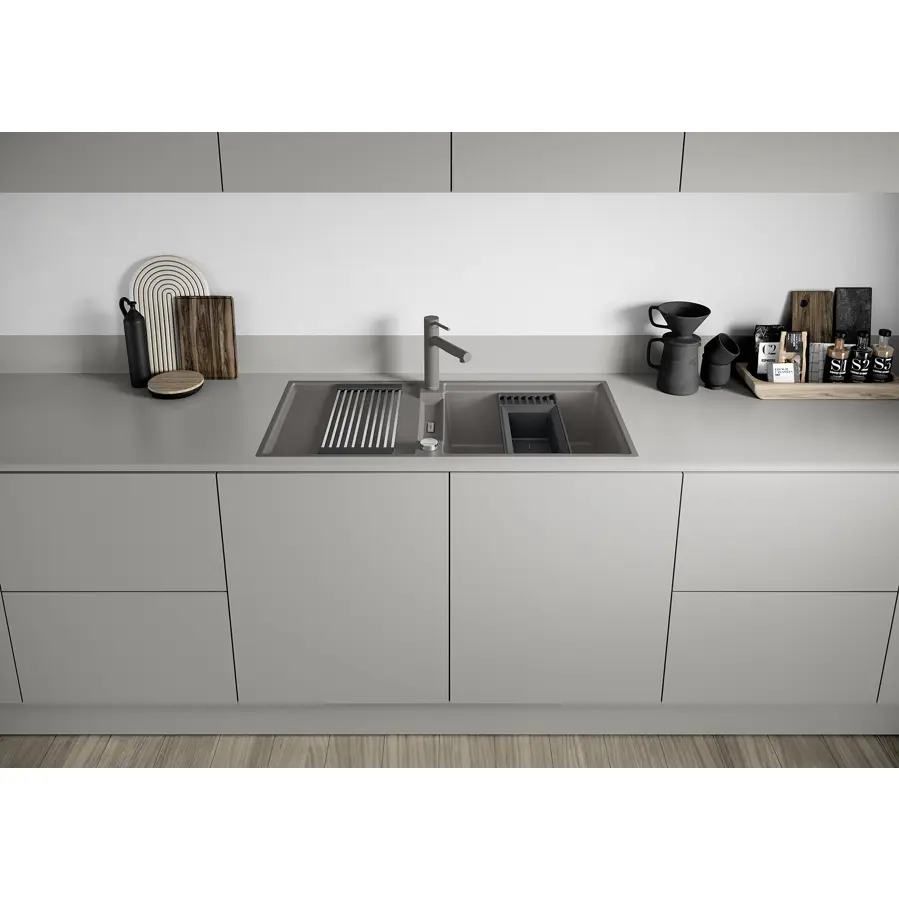 Sudoper Blanco Adira XL 6S-F crni InFino s dalj. pri. 527625