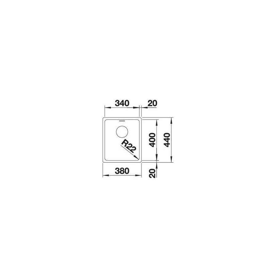 Sudoper Blanco Andano 340-U InFino 18/10 bez dalj. 522955