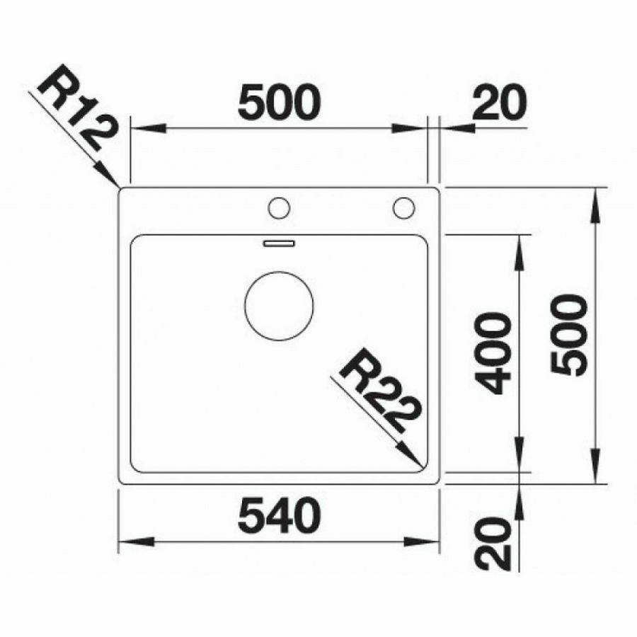 Sudoper Blanco Andano 500-IF/A sa dalj. InFino PushControl 525245