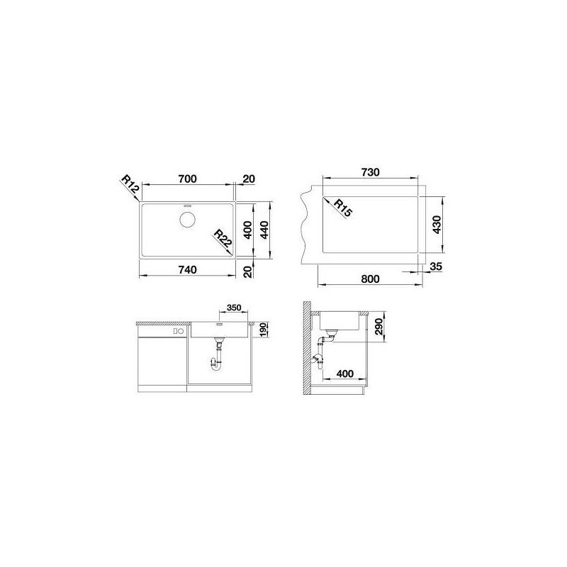 Sudoper Blanco Andano 700-IF bez daljinskog 522969