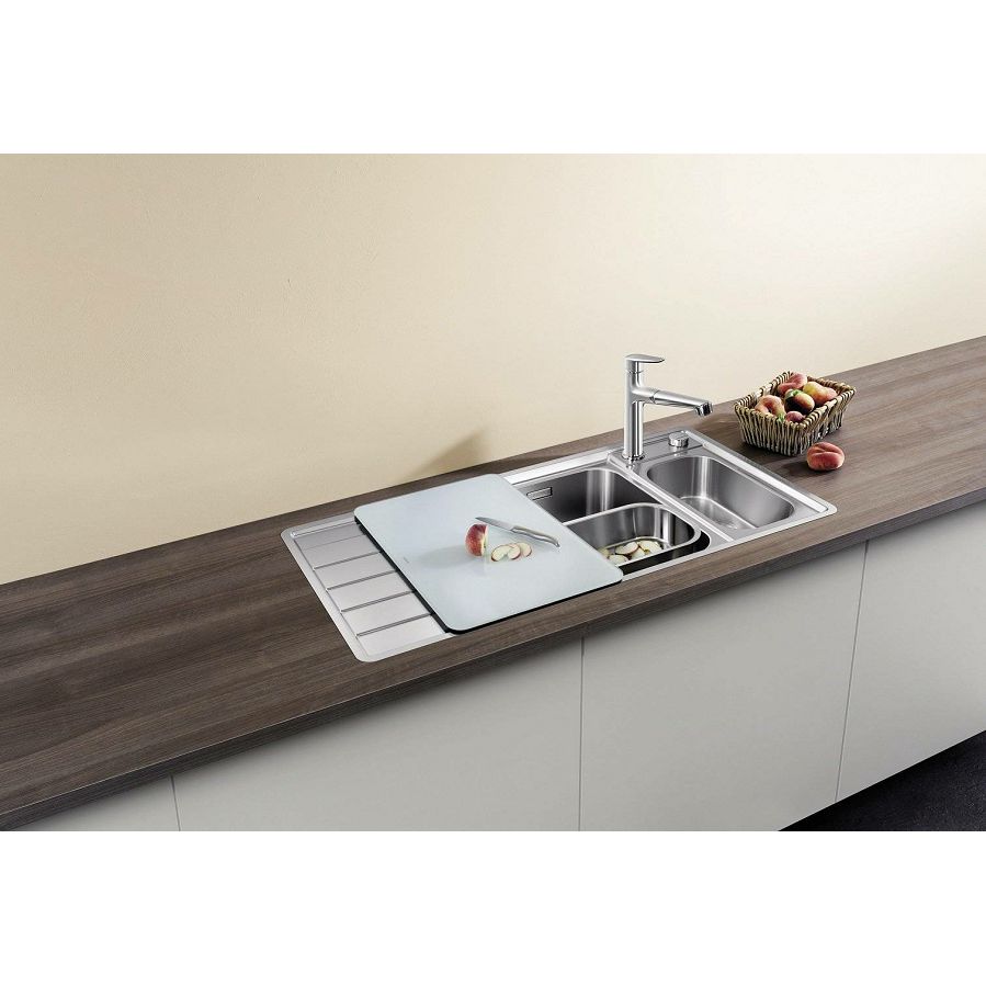 Sudoper Blanco Axis III 6 S-IF 18/10 desni s dalj. + pribor 522104