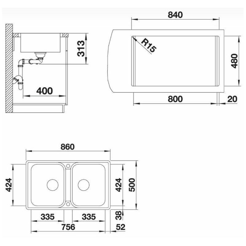 Sudoper Blanco Classimo 8-IF InFino s dalj. 525331