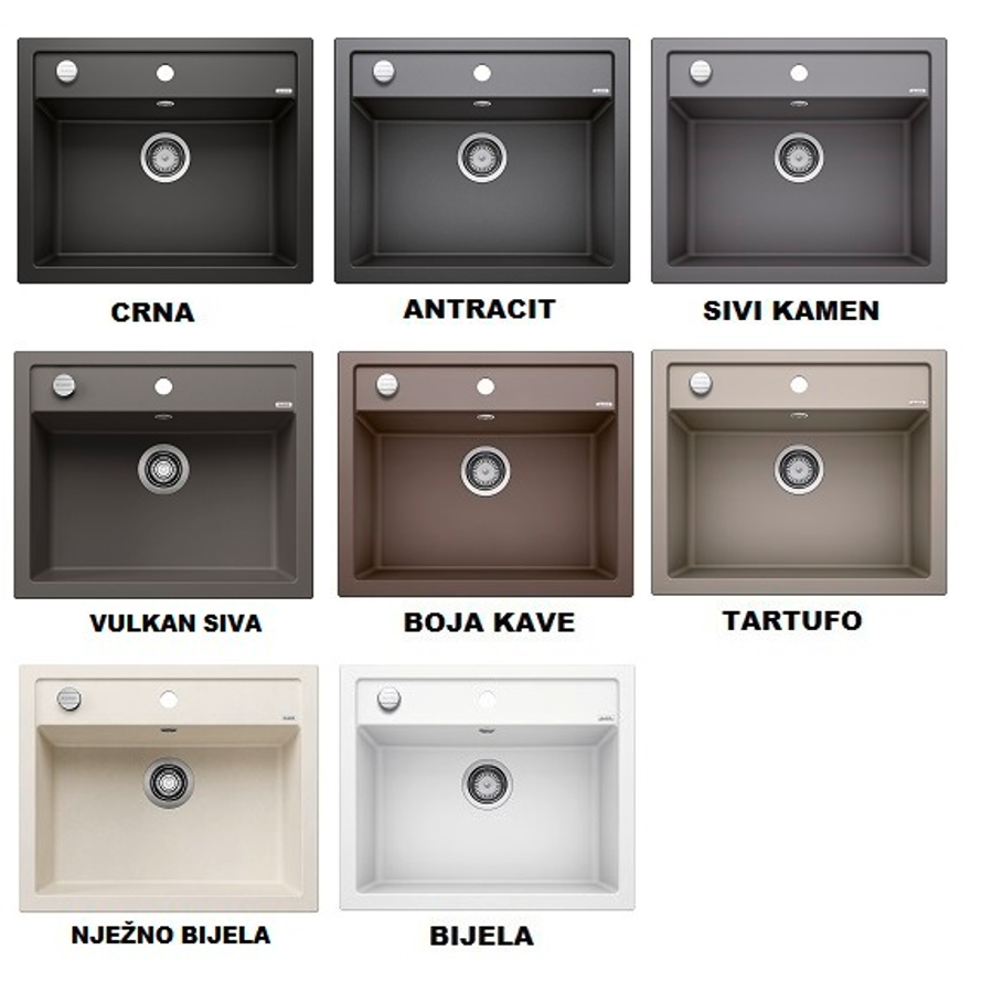 Sudoper Blanco Dalago 6 crni s dalj. 525873