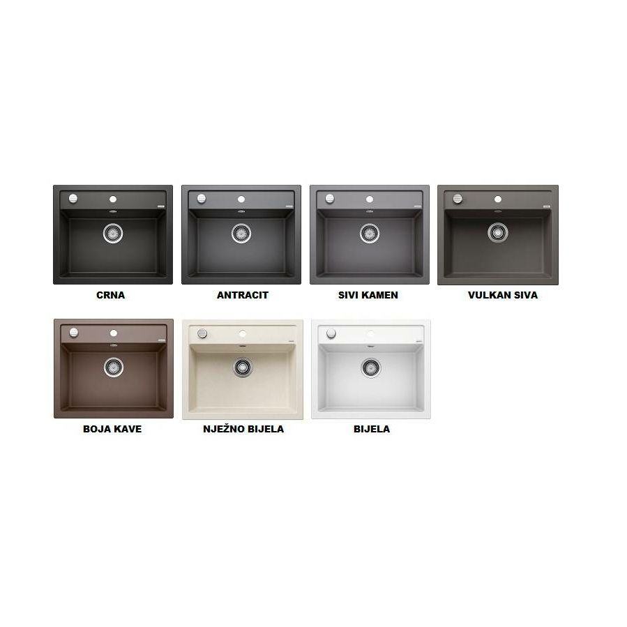 Sudoper Blanco Dalago 6-F crni s dalj. 525875