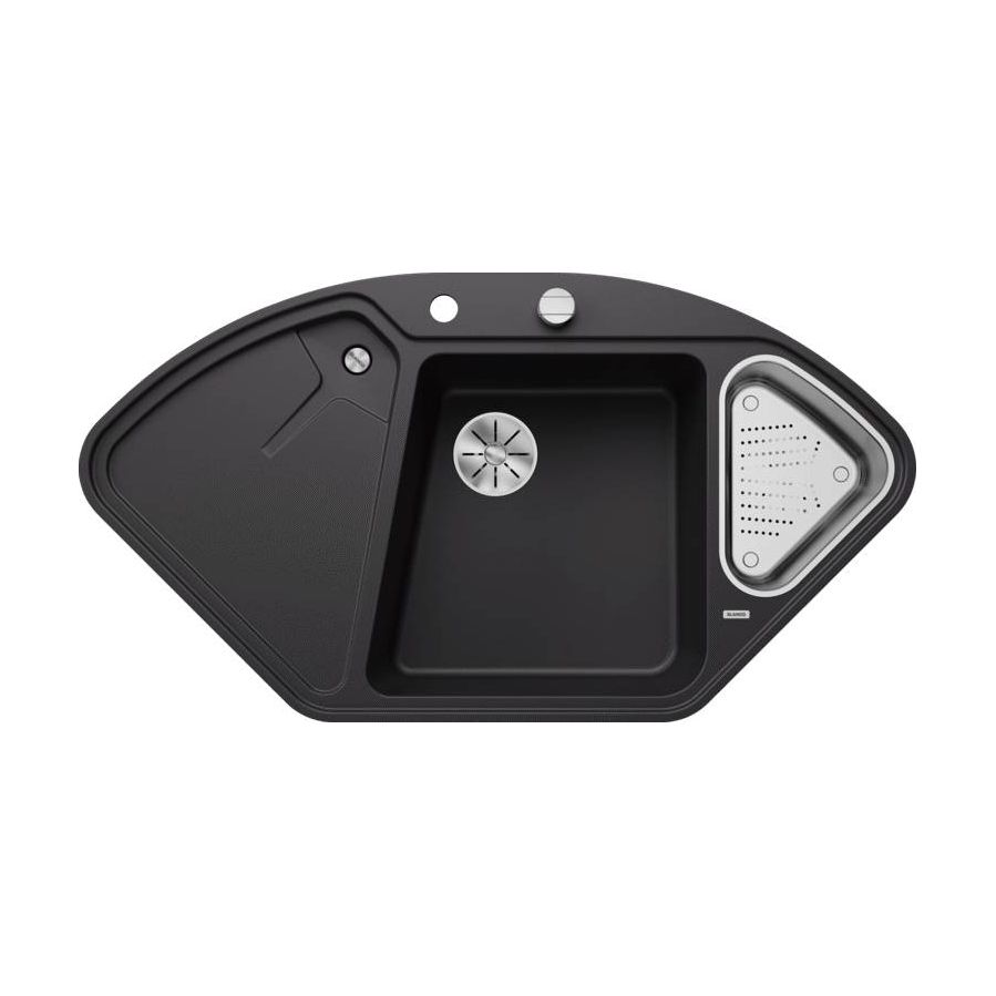 Sudoper Blanco Delta II-F crni, pribor 18/10, s dalj. 525868