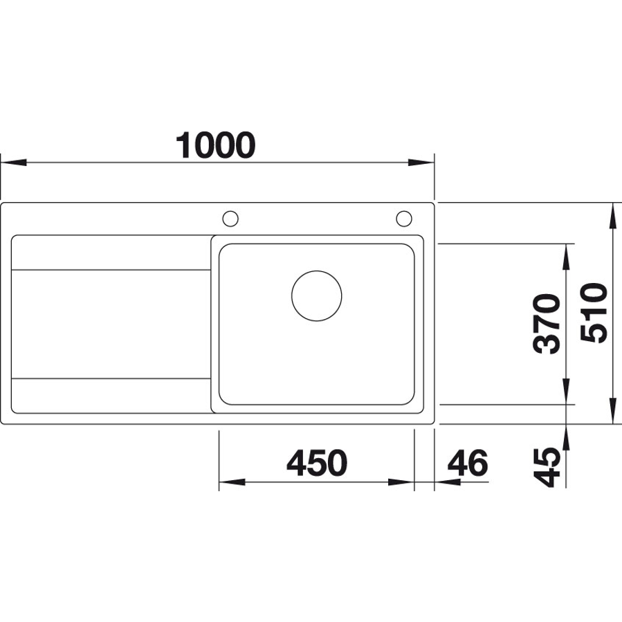 Sudoper Blanco Divon II 5S-IF inox InFino lijevi s dalj. 521659