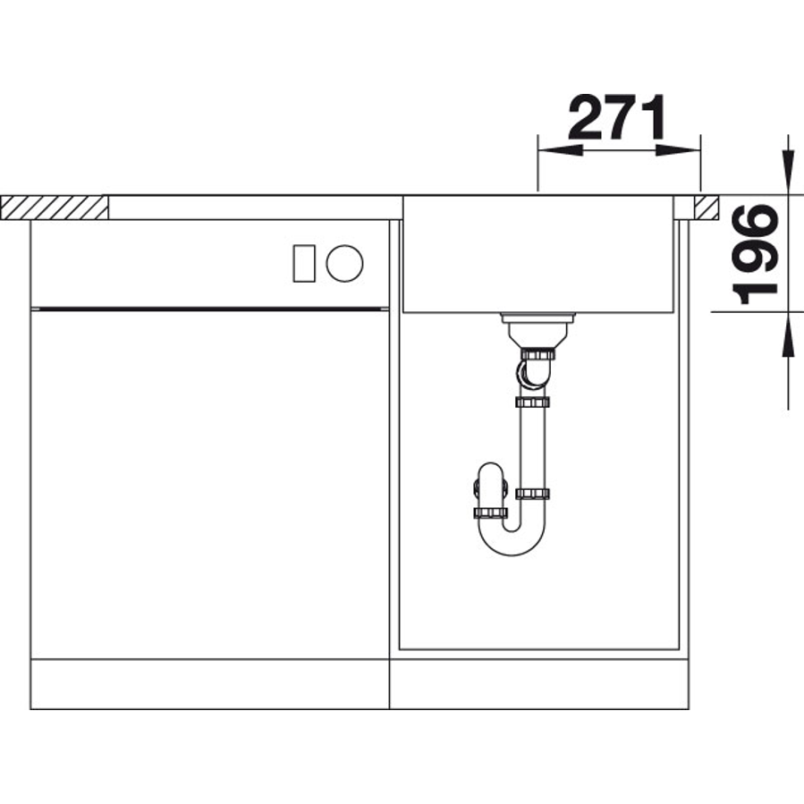 Sudoper Blanco Divon II 5S-IF inox InFino lijevi s dalj. 521659