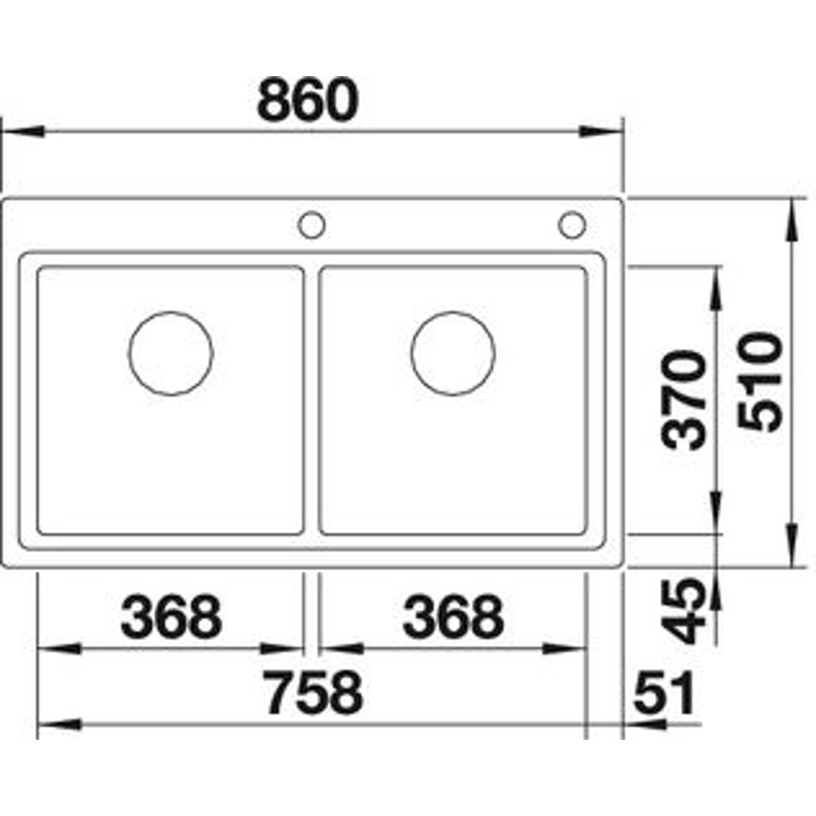 Sudoper Blanco Divon II 8-IF InFino inox s dalj. 521663