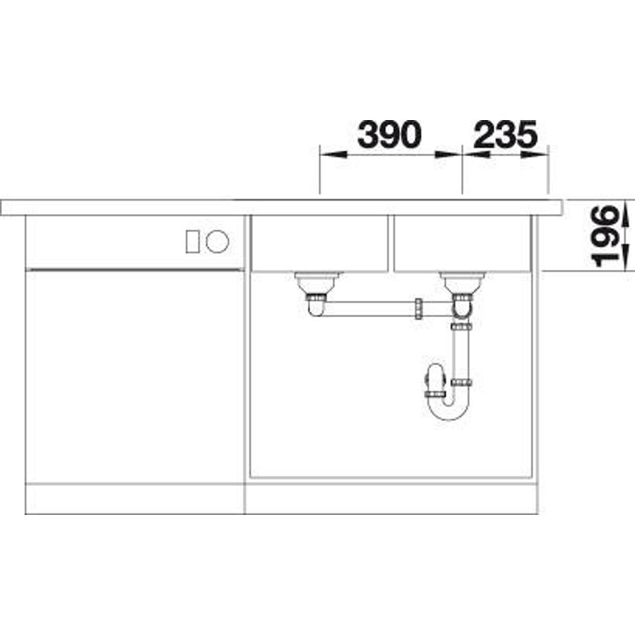 Sudoper Blanco Divon II 8-IF InFino inox s dalj. 521663
