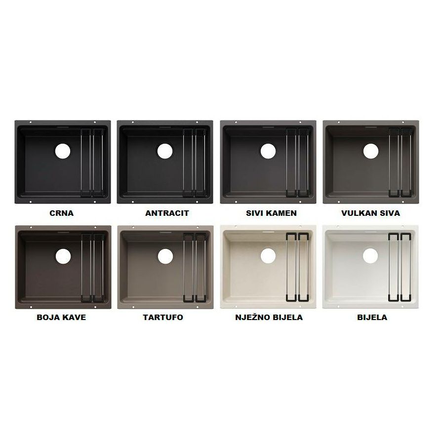 Sudoper Blanco Etagon 500-U antracit bez InFino seta 527757