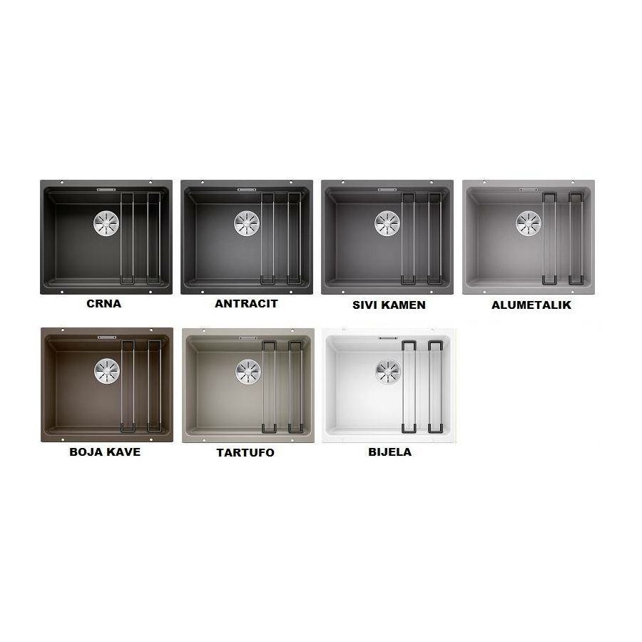 Sudoper Blanco Etagon 500-U silgranit bez daljinskog s priborom