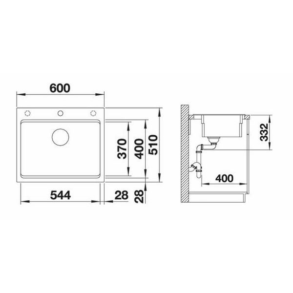 Sudoper Blanco Etagon 6 InFino s dalj. Silgranit