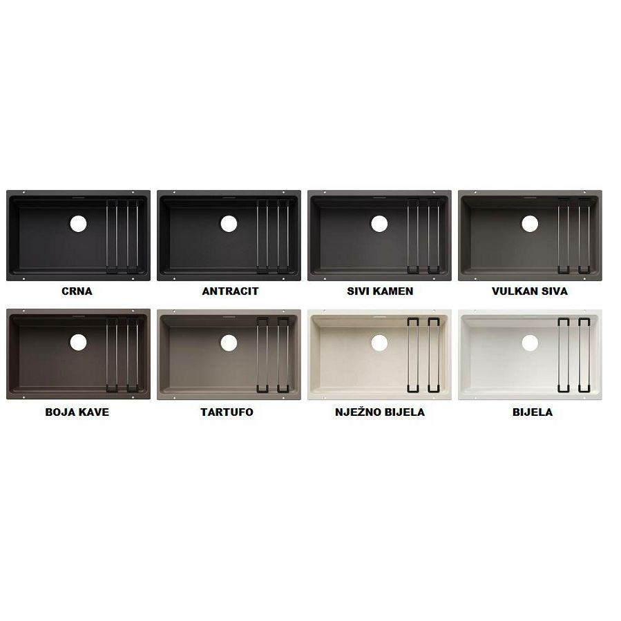 Sudoper Blanco Etagon 700-U antracit bez InFino seta 527765