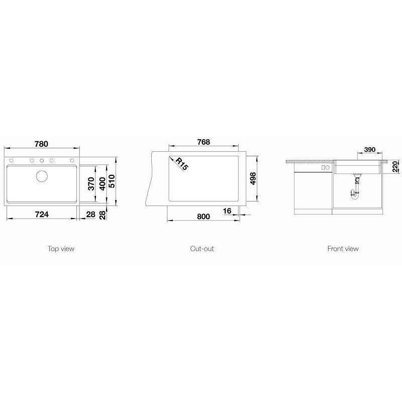 Sudoper Blanco Etagon 8 Silgranit InFino s dalj.