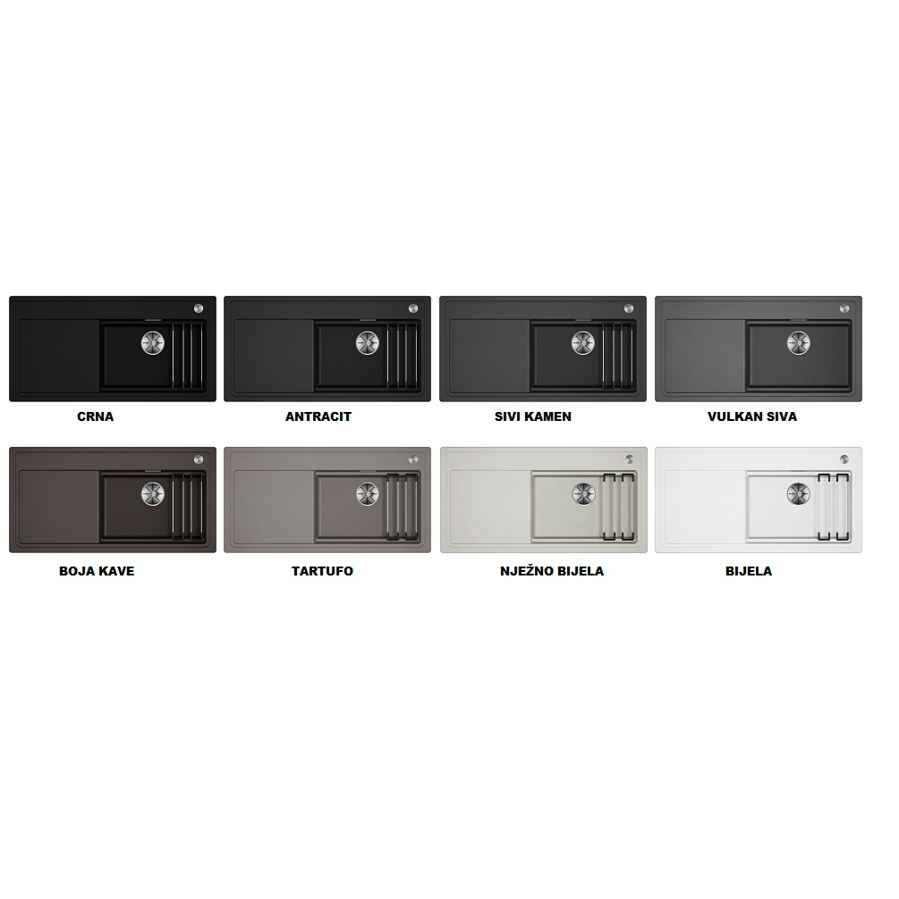 Sudoper Blanco Etagon XL6S antracit pribor s dalj. 528093