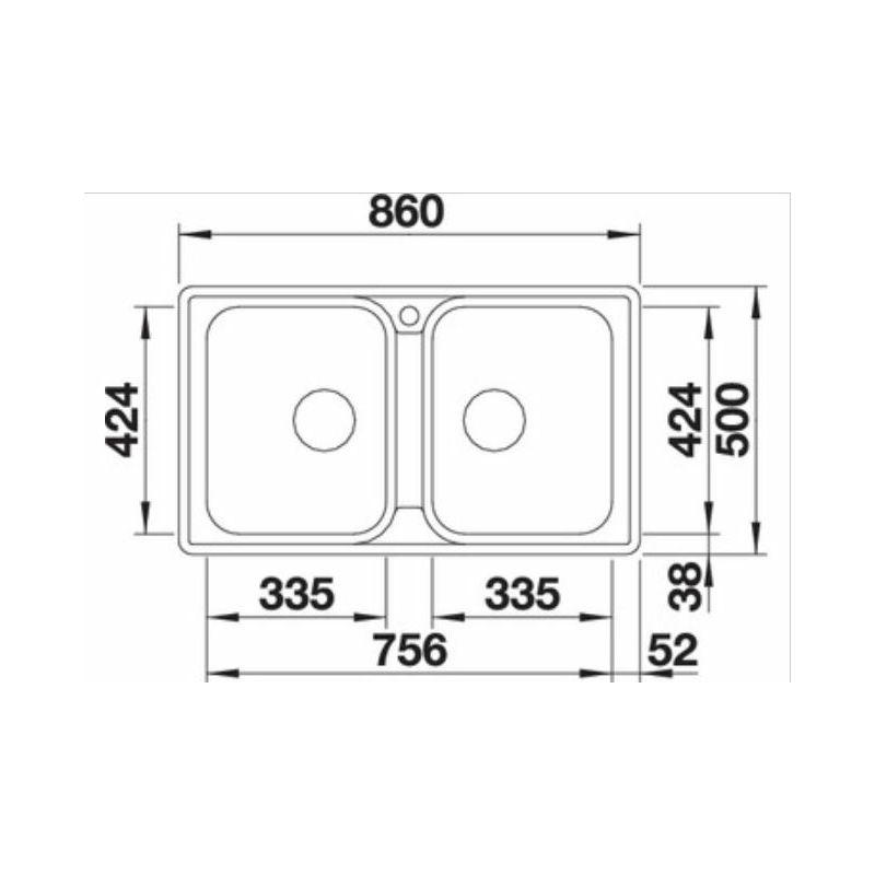 Sudoper Blanco Lemis 8-IF bez dalj. 523039