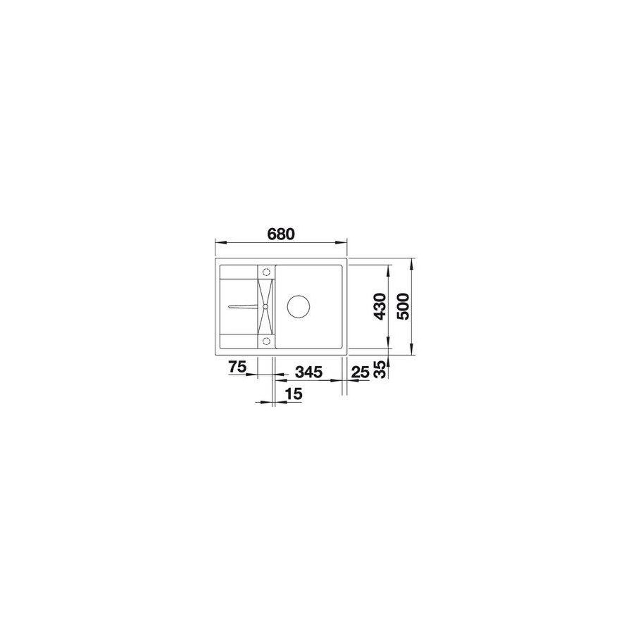Sudoper Blanco Metra 45S Compact bez dalj. 519561