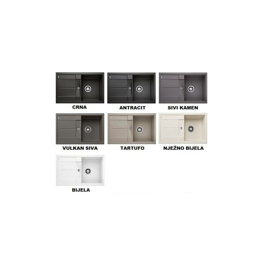 Sudoper Blanco Metra 45S-F crni s dalj. 525917