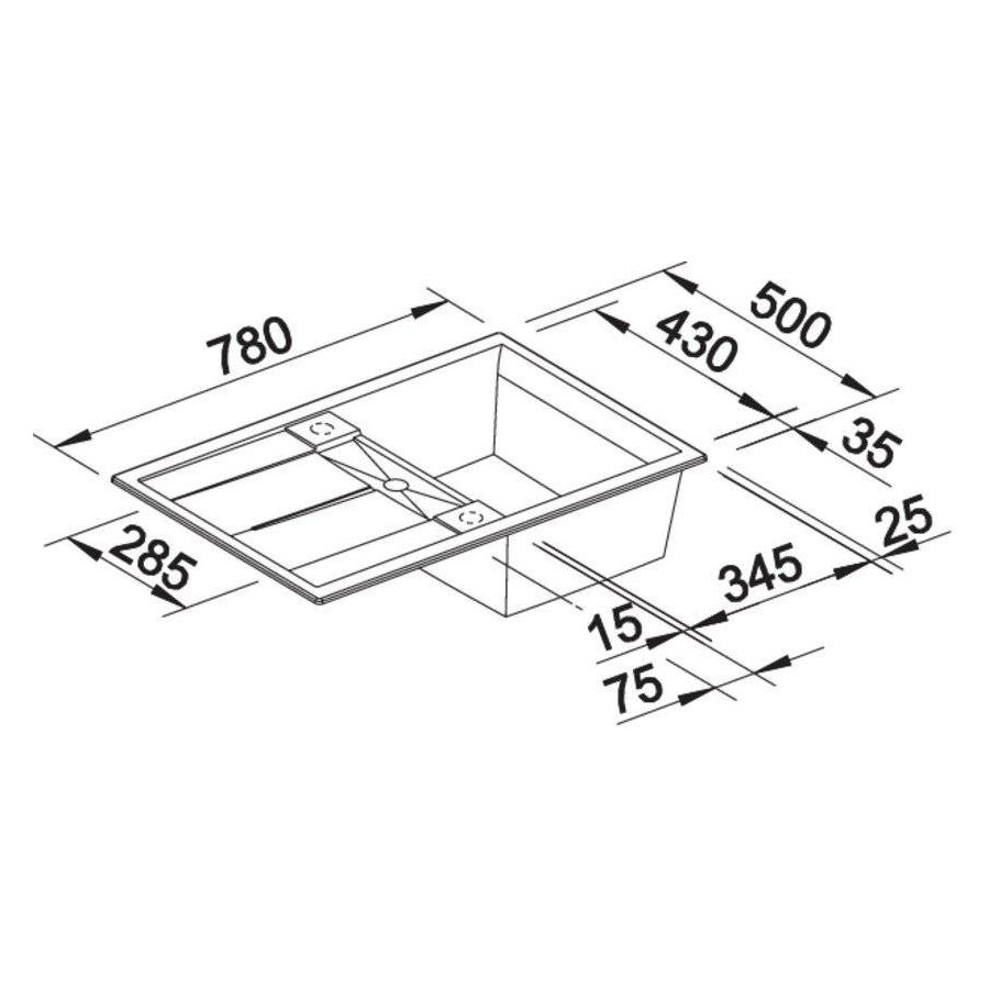 Sudoper BLANCO METRA 45S Silgranit + daljinski