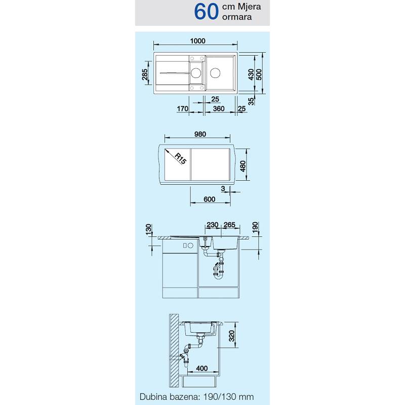 Sudoper BLANCO METRA 6S Silgranit