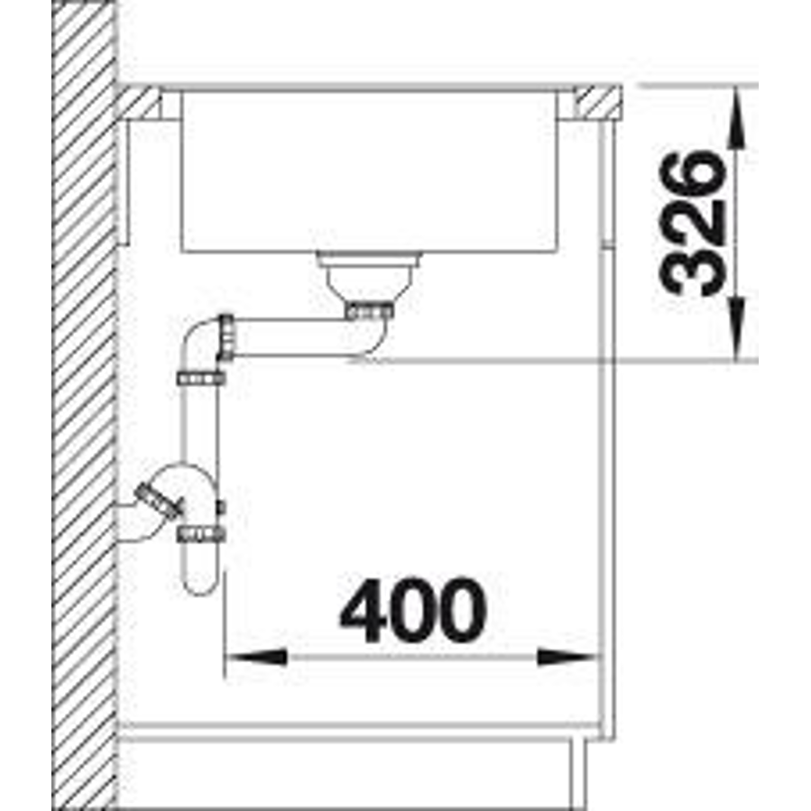 Sudoper Blanco Metra XL 6S-F antracit s dalj. 519150