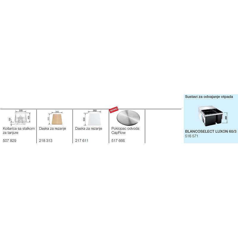 Sudoper BLANCO METRA XL 6S Silgranit + daljinski