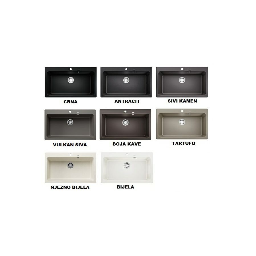 Sudoper Blanco Naya XL9 Silgranit bez dalj.