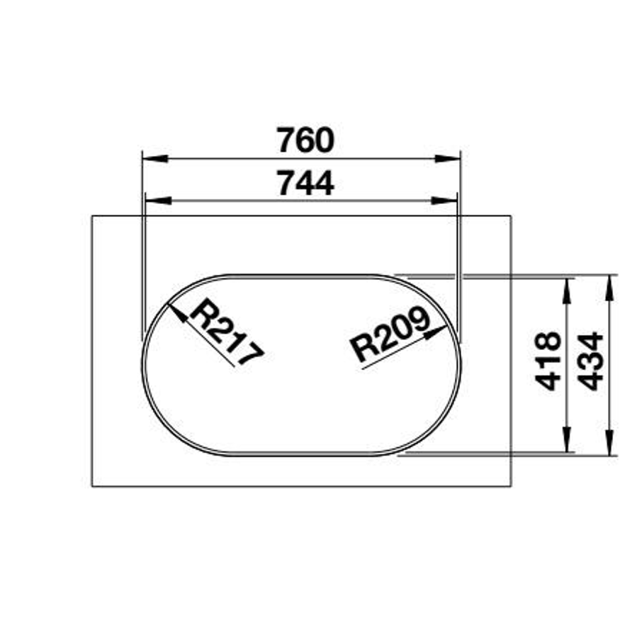 Sudoper Blanco Oovalon 700-IF InFino CapFlow bez sifona 527991